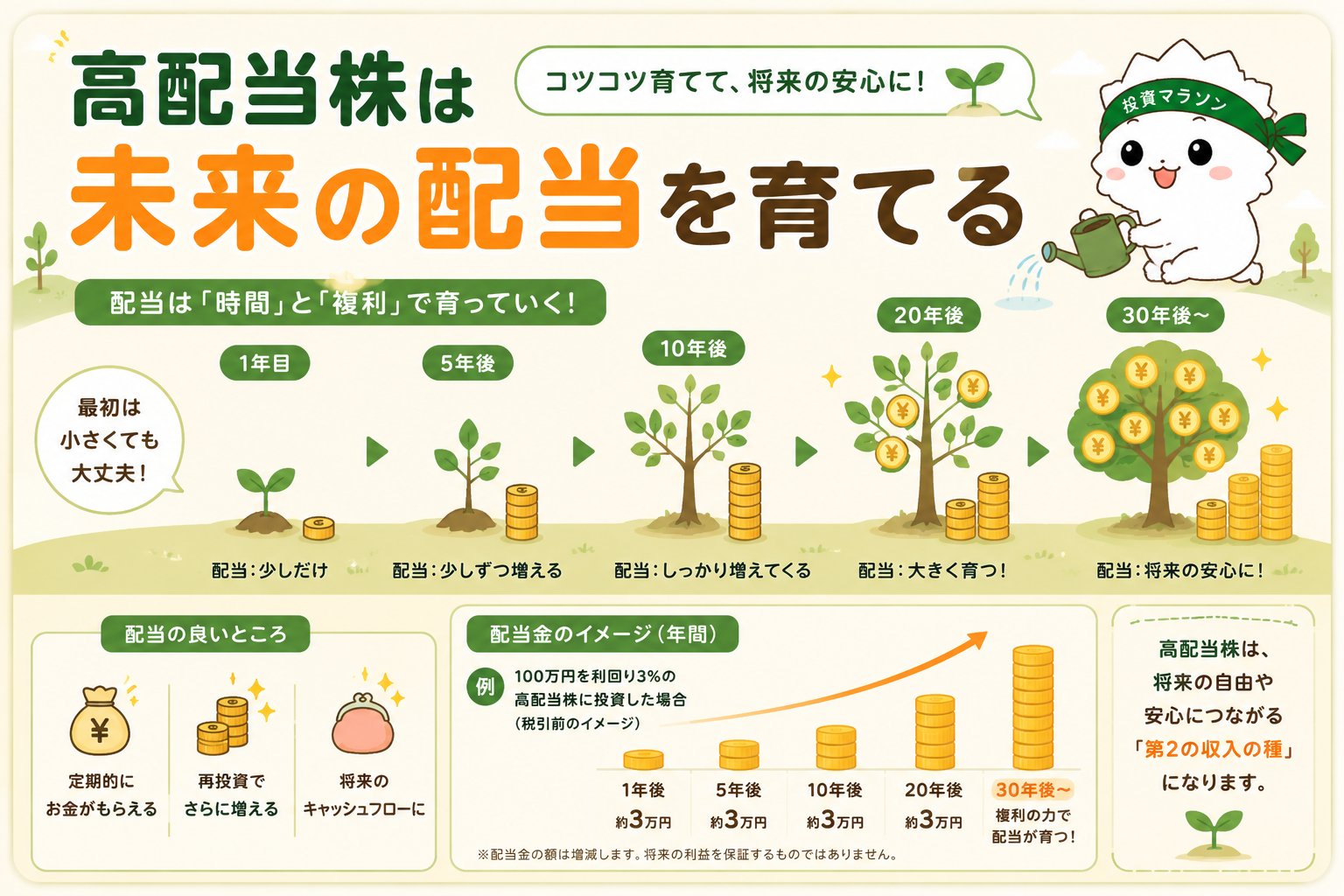 高配当株は未来の配当を育てる