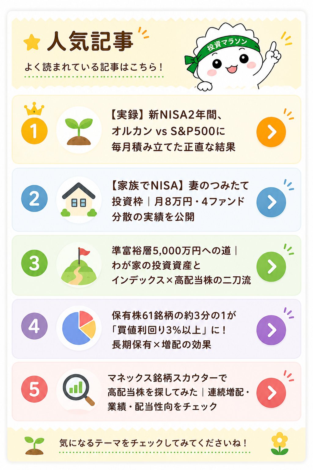 人気記事ランキング｜投資マラソン