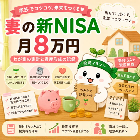 妻の新NISA月8万円積立記録のサムネイル